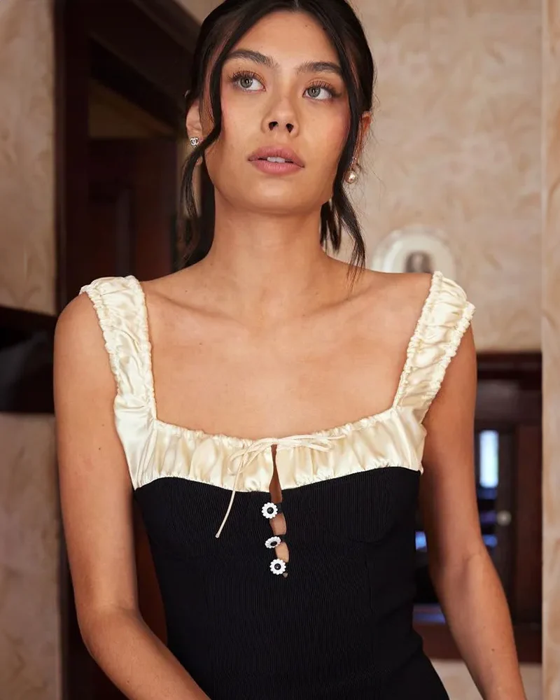 Black And White Mini Dress - Image 4