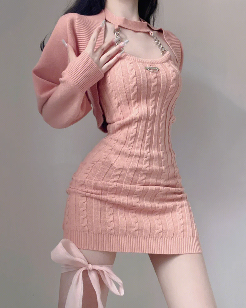 Cable Knit Mini Dress - Image 5