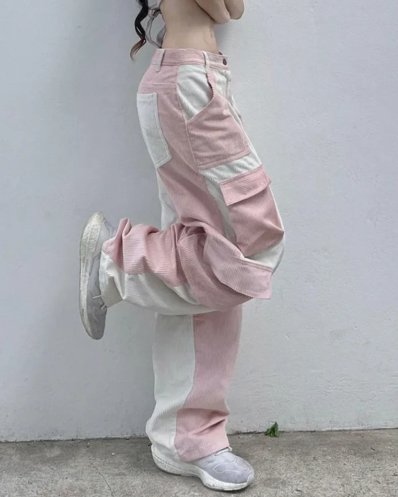 Corduroy Cargo Pants Womens - Image 4