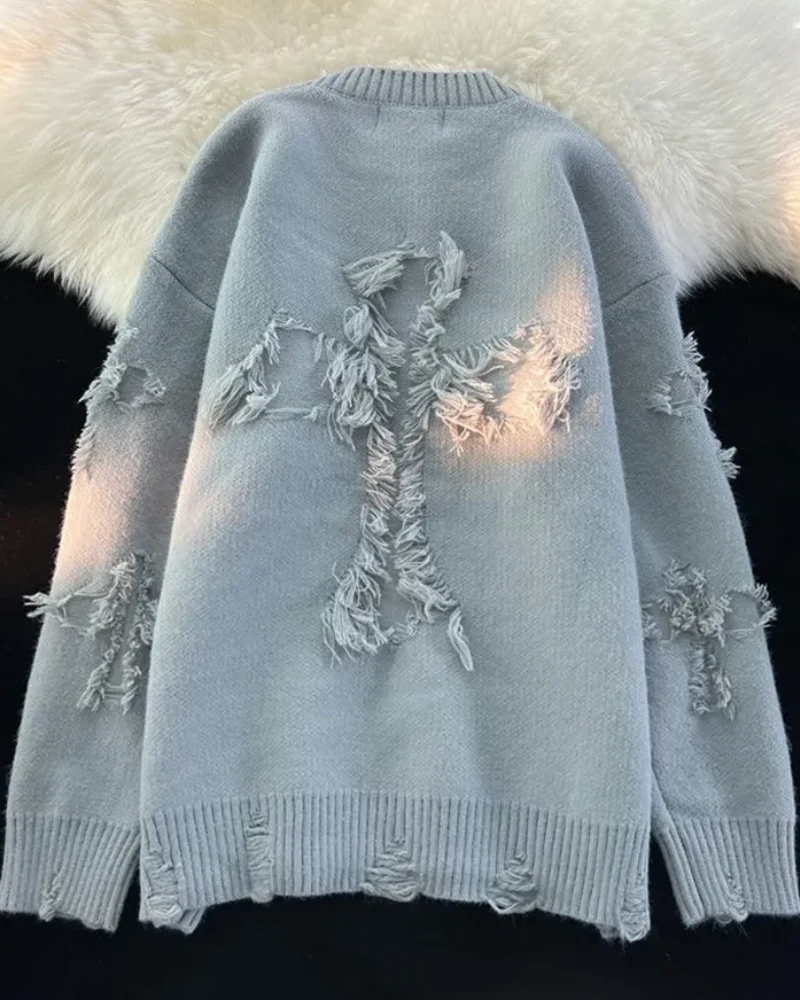 Cross Knit Sweater - Image 4