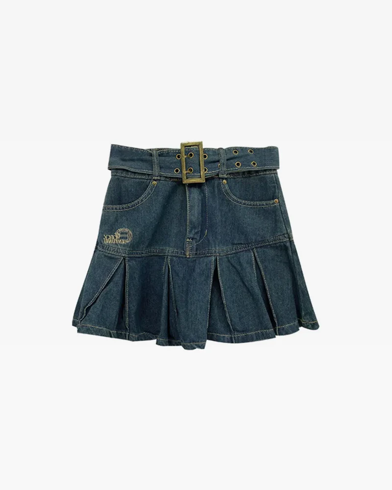 Dark Blue Denim Skirt - Image 5