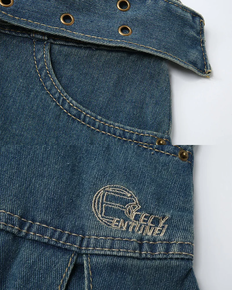 Dark Blue Denim Skirt - Image 6