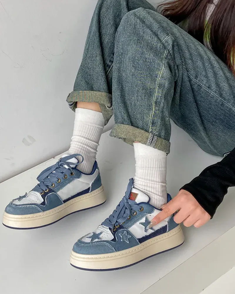 Denim Sneakers Women - Image 3