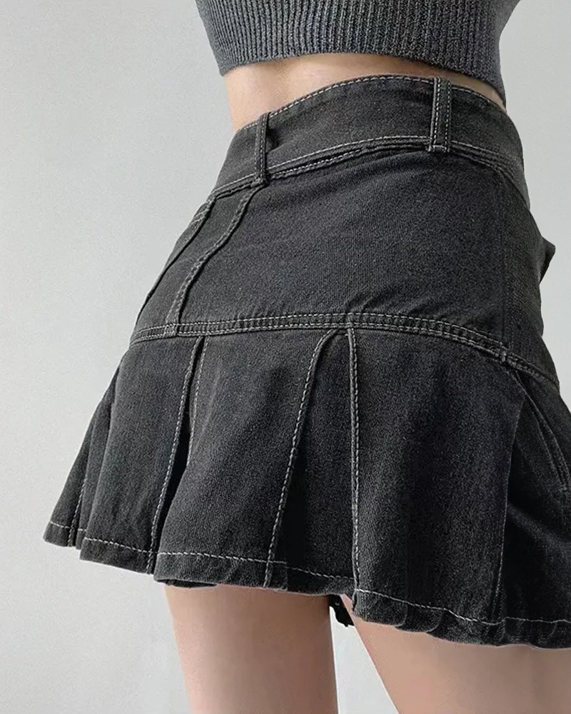 Gray Denim Skirt - Image 4