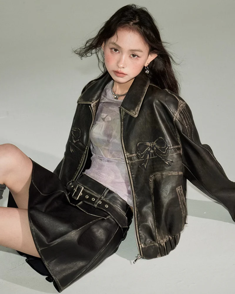 Leather Pleated Skirt - Image 3