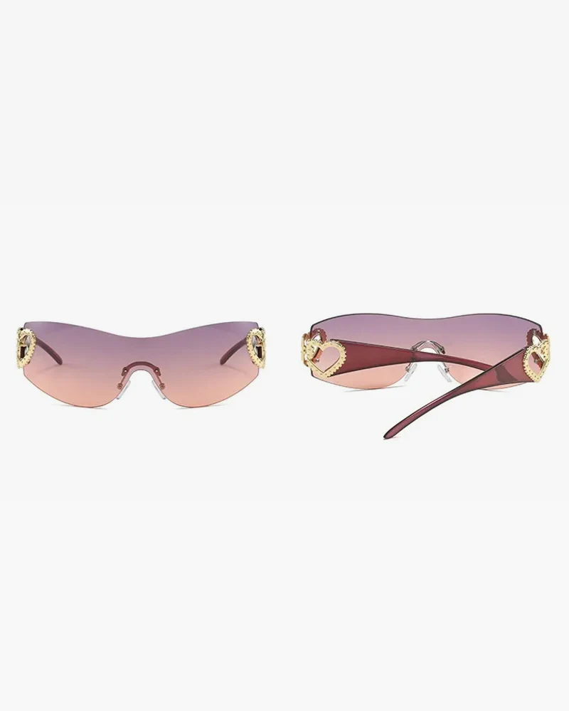 Rimless Heart Sunglasses - Image 6