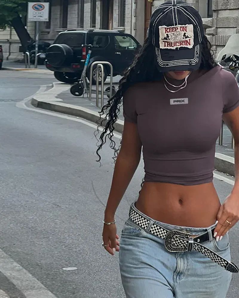 Short Sleeve Crop Top - Image 3