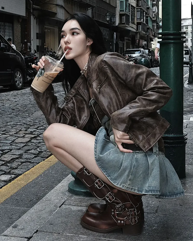 Strapless Denim Mini Dress - Image 3